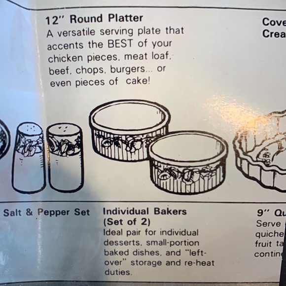 American Limoges Flowers Individual Bakers Set of 2 - Picture 8 of 16